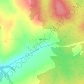 Топографическая карта Новая Кара, высота, рельеф