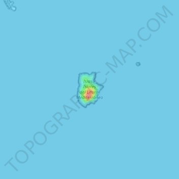Топографическая карта Isla Grosa, высота, рельеф