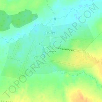 Топографическая карта Ковакса, высота, рельеф