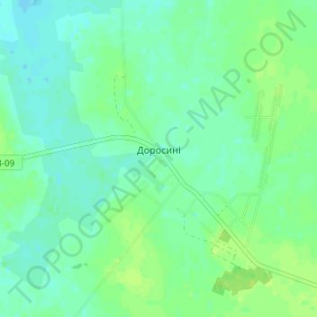Топографическая карта Доросини, высота, рельеф