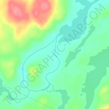 Топографическая карта Териберка, высота, рельеф