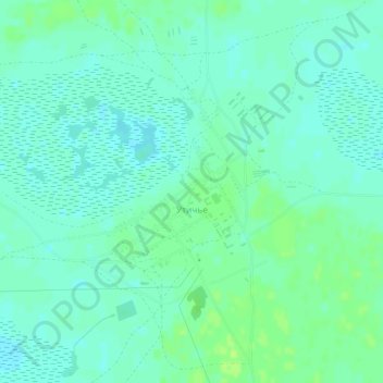 Топографическая карта Утичье, высота, рельеф