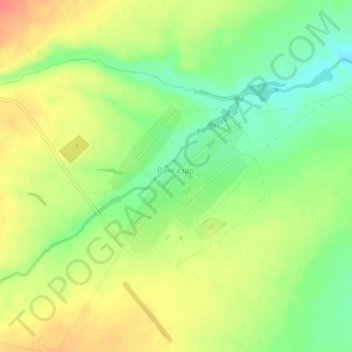 Топографическая карта Рангазар, высота, рельеф