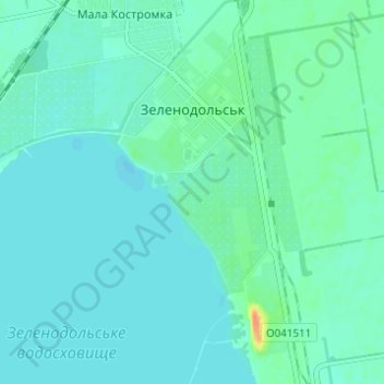 Топографическая карта Зеленодольск, высота, рельеф