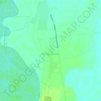 Топографическая карта Половинкино, высота, рельеф