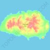 Топографическая карта Emerald Isle, высота, рельеф