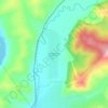 Топографическая карта Зелёный Луг, высота, рельеф