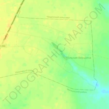 Топографическая карта Вольная Вершина, высота, рельеф