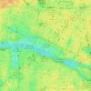 Топографическая карта Jardin des Tuileries, высота, рельеф