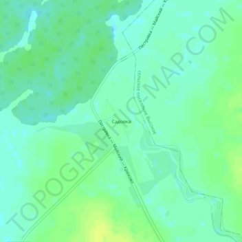 Топографическая карта Садовка, высота, рельеф