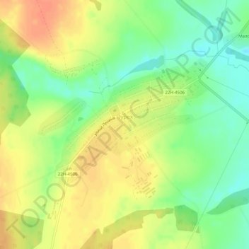 Топографическая карта Пурех, высота, рельеф