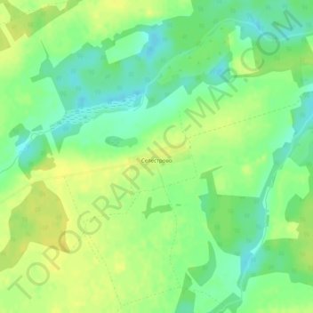 Топографическая карта Селестрово, высота, рельеф
