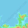 Топографическая карта 小黒島, высота, рельеф