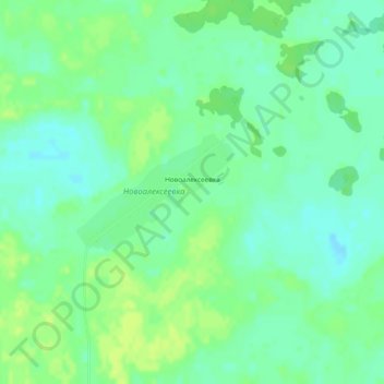 Топографическая карта Новоалексеевка, высота, рельеф