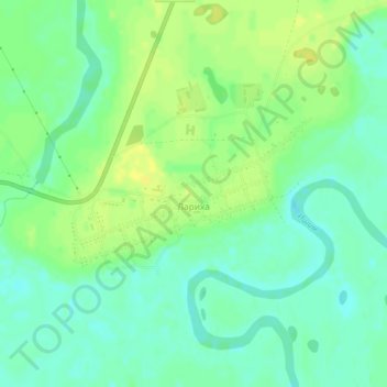 Топографическая карта Лариха, высота, рельеф