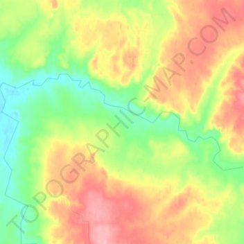 Топографическая карта Манья, высота, рельеф