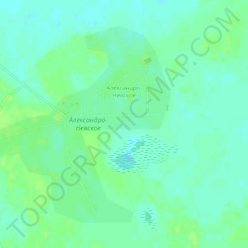 Топографическая карта Александро-Невское, высота, рельеф