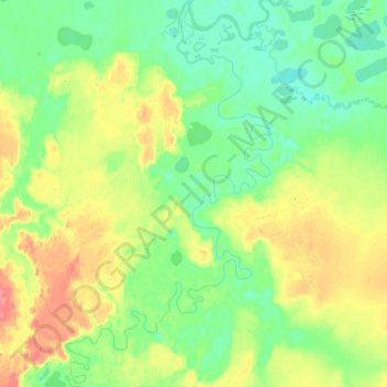 Топографическая карта Лыхма, высота, рельеф