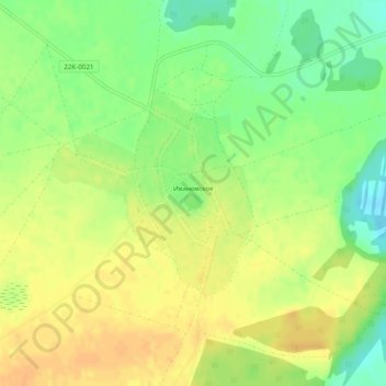 Топографическая карта Ивановское, высота, рельеф