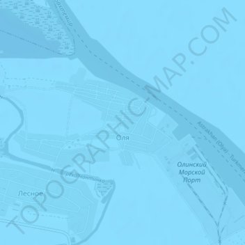 Топографическая карта Оля, высота, рельеф