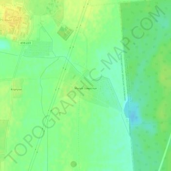 Топографическая карта Малое Замостье, высота, рельеф