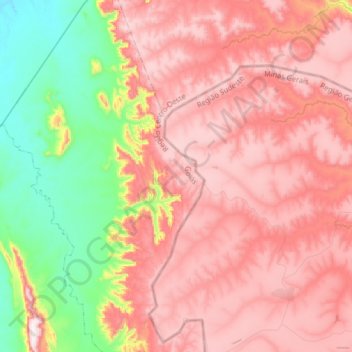 Топографическая карта Serra Geral, высота, рельеф