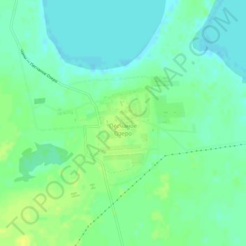 Топографическая карта Песчаное Озеро, высота, рельеф