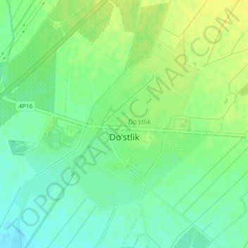 Топографическая карта Дустлик (Политотдел), высота, рельеф