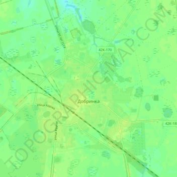 Топографическая карта Добринка, высота, рельеф
