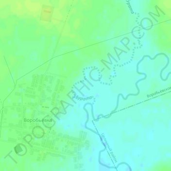 Топографическая карта Бурата, высота, рельеф