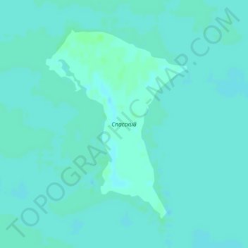 Топографическая карта Спасский, высота, рельеф