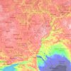 Топографическая карта Волга, высота, рельеф