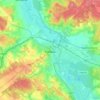Топографическая карта Слоним, высота, рельеф
