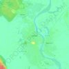 Топографическая карта Кадом, высота, рельеф