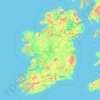 Топографическая карта Ireland, высота, рельеф
