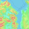 Топографическая карта Николаевский район, высота, рельеф