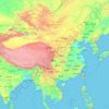 Топографическая карта 中国, высота, рельеф