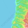Топографическая карта Холмск, высота, рельеф