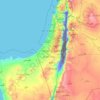 Топографическая карта Israel, высота, рельеф