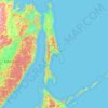 Топографическая карта Сахалинская область, высота, рельеф