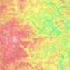 Топографическая карта Можайский городской округ, высота, рельеф