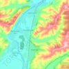 Топографическая карта Калтан, высота, рельеф
