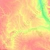 Топографическая карта Верхневилюйский улус, высота, рельеф