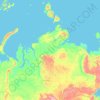 Топографическая карта Красноярский край, высота, рельеф