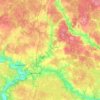 Топографическая карта Истья, высота, рельеф