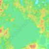 Топографическая карта озеро Увильды, высота, рельеф