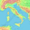 Топографическая карта Italia, высота, рельеф