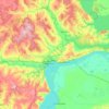 Топографическая карта Сызранский район, высота, рельеф