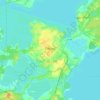 Топографическая карта Озёрск, высота, рельеф