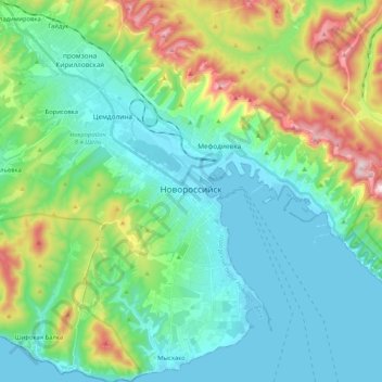 Карта Новороссийска Фото